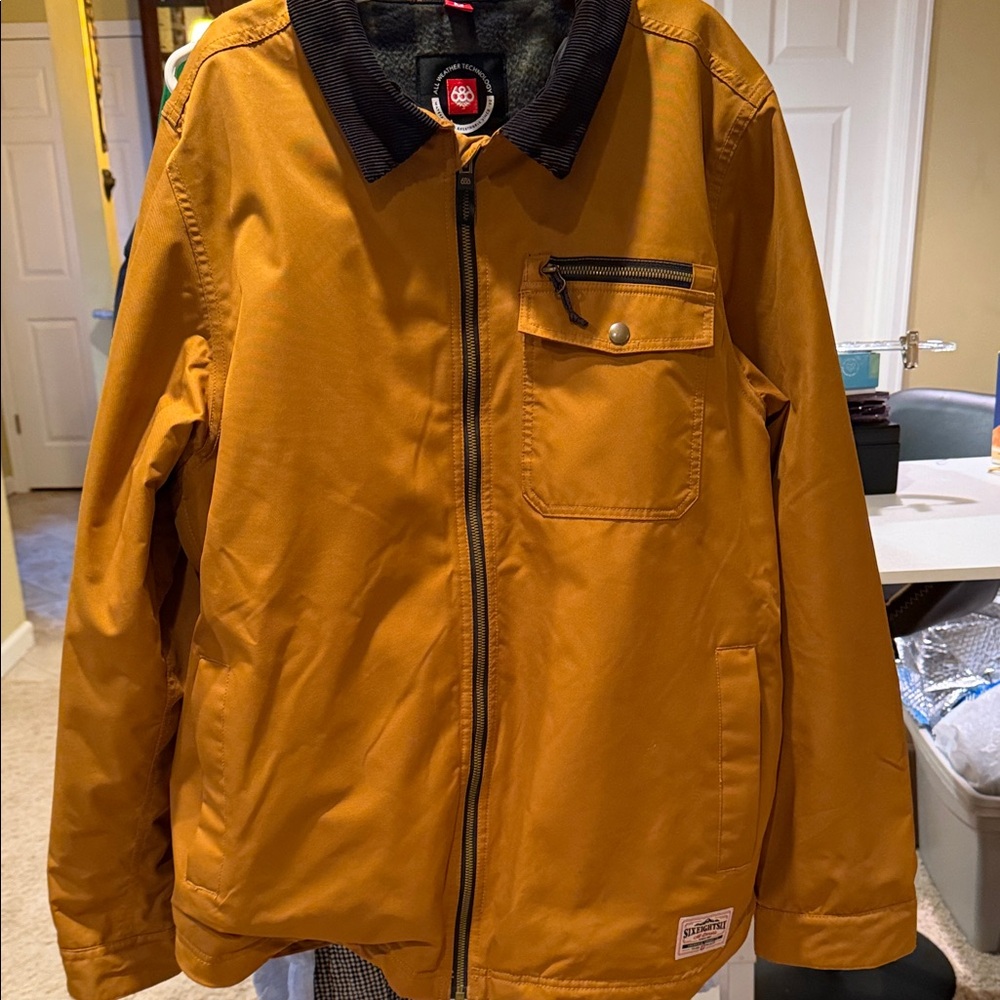 686 Garage 60g Insulated Jacket golden brown w/infiDRY® 10K fabric Sz M Like New